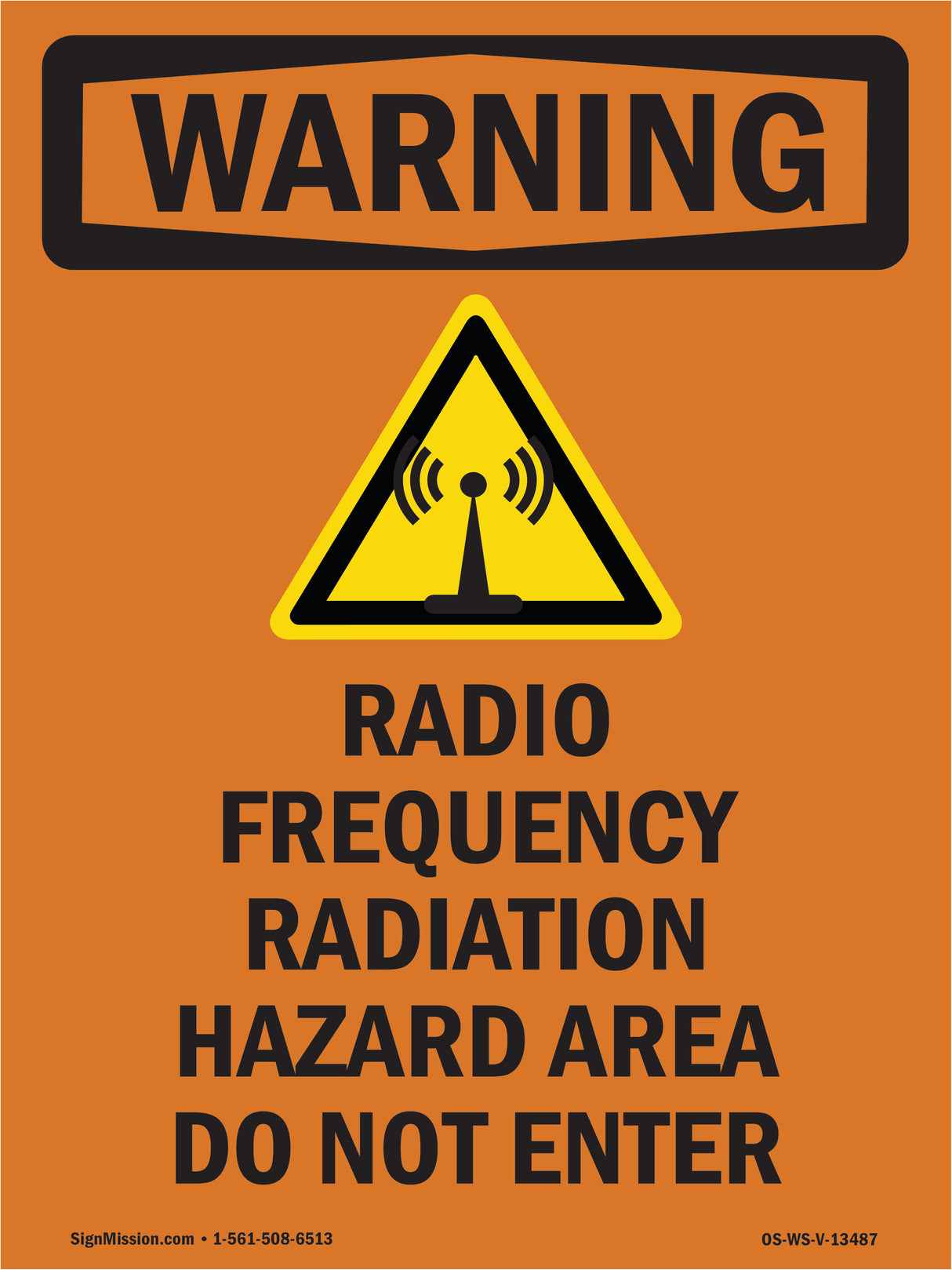 Radio Frequency Radiation Hazard Area