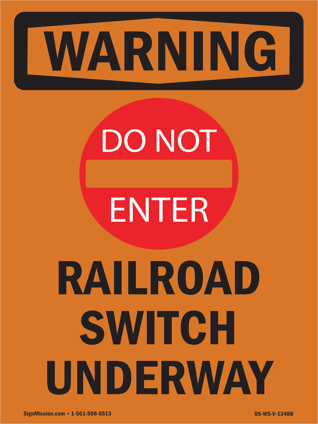 Railroad Switch Underway With Symbol