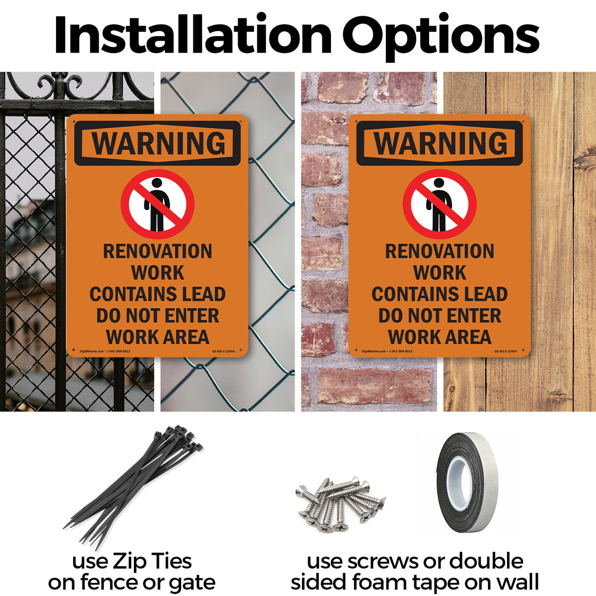 Renovation Work Contains Lead Do Not Enter