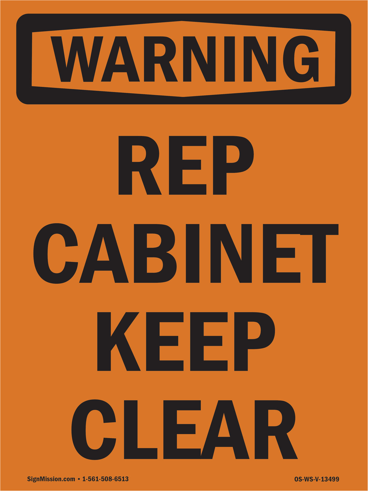 Rep Cabinet Keep Clear