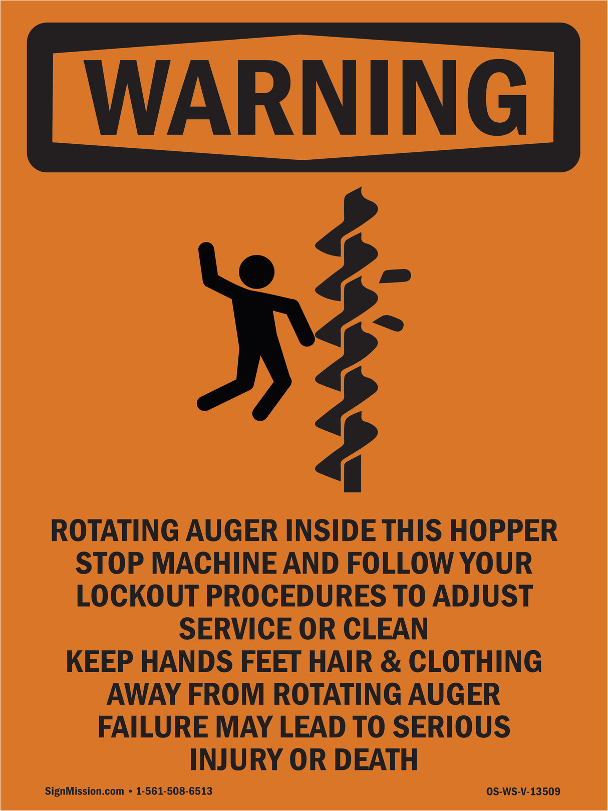 Rotating Auger Inside This Hopper With Symbol