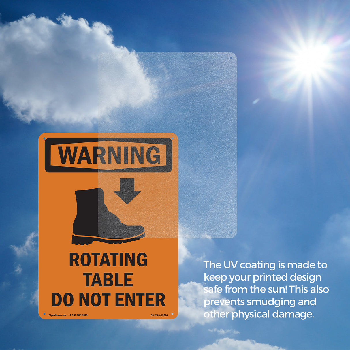 Rotating Table Do Not Enter With Symbol