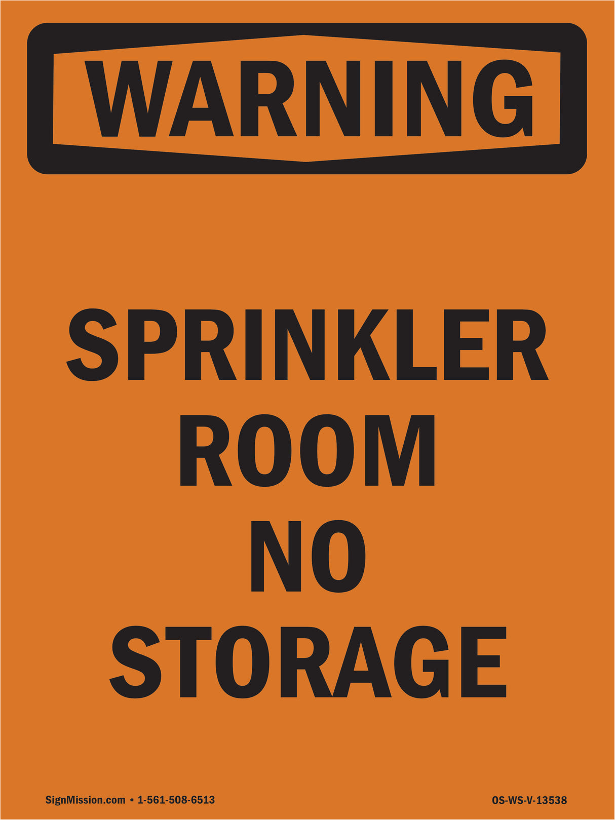 Sprinkler Room No Storage