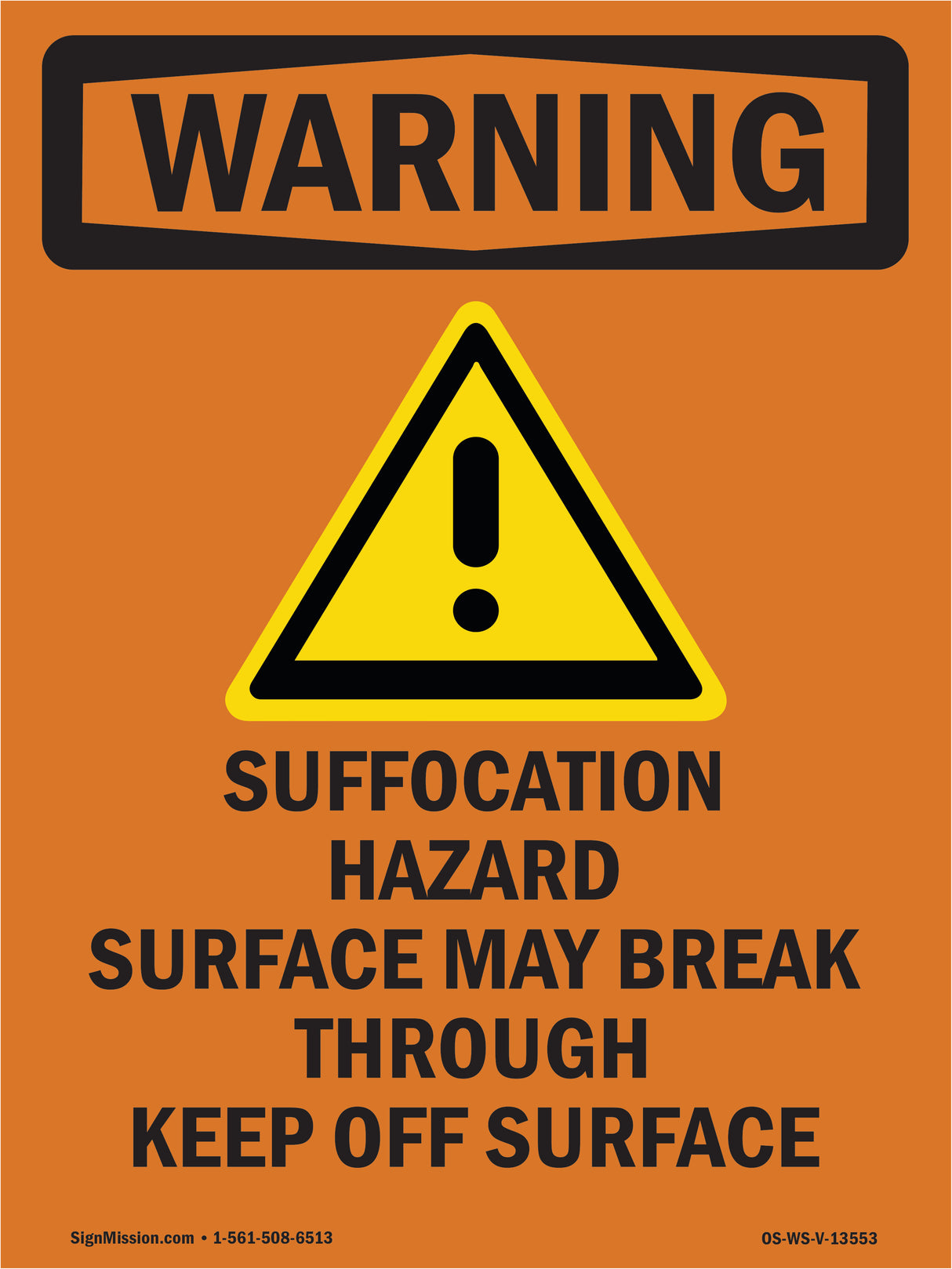 Suffocation Hazard With Symbol