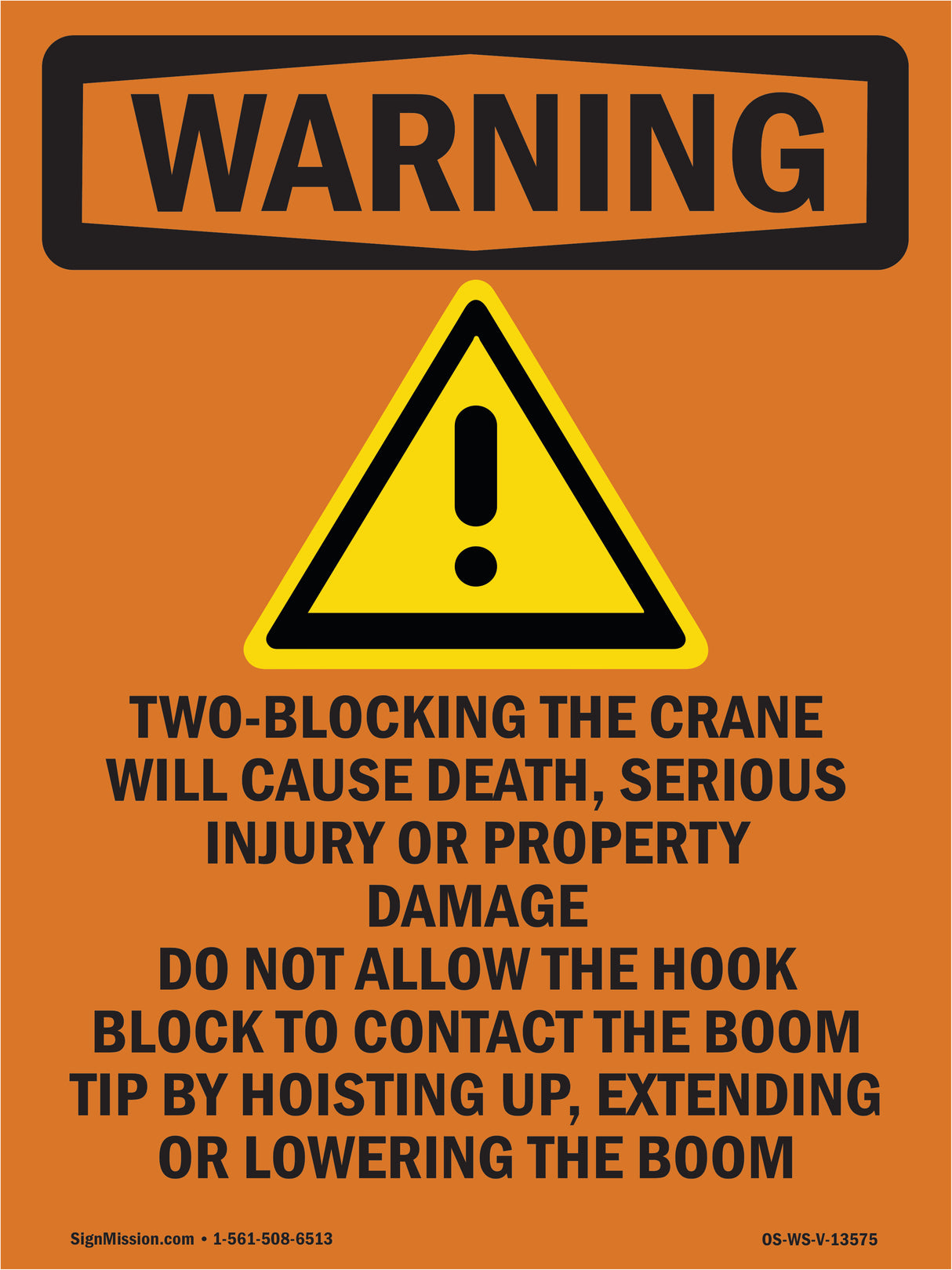 Two-Blocking The Crane Will Cause Death