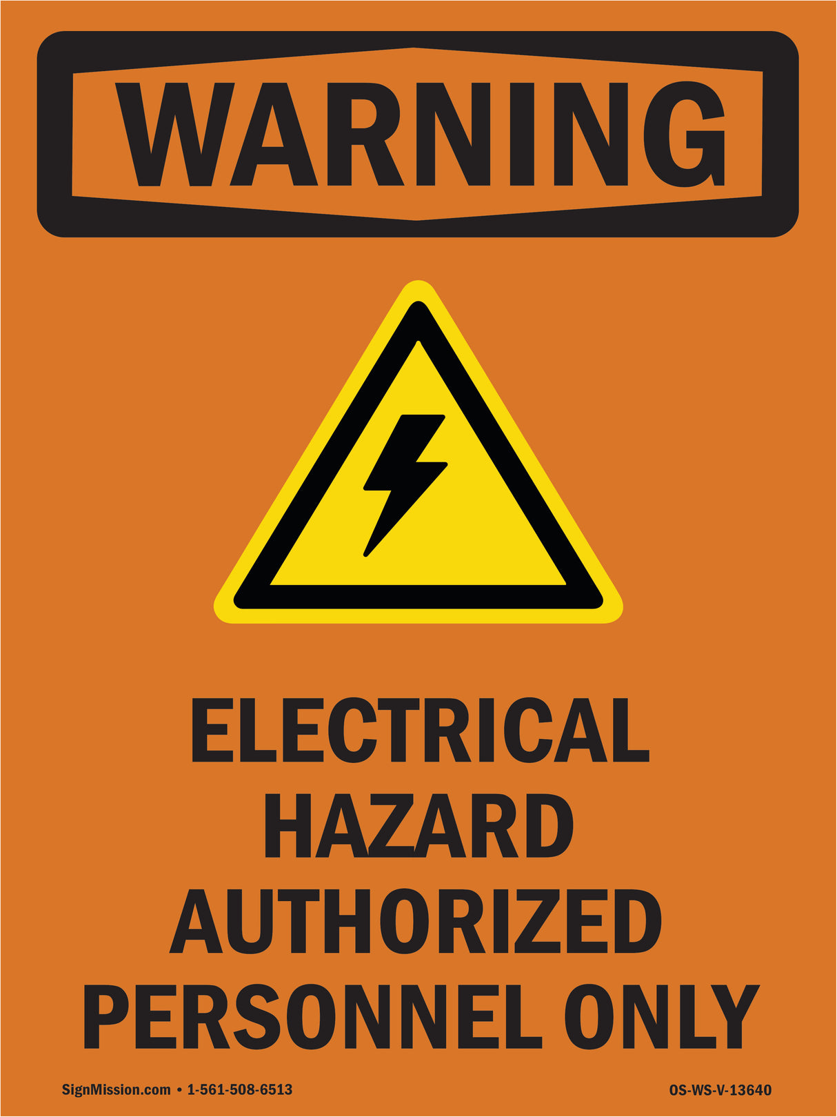 Electrical Hazard Authorized With Symbol