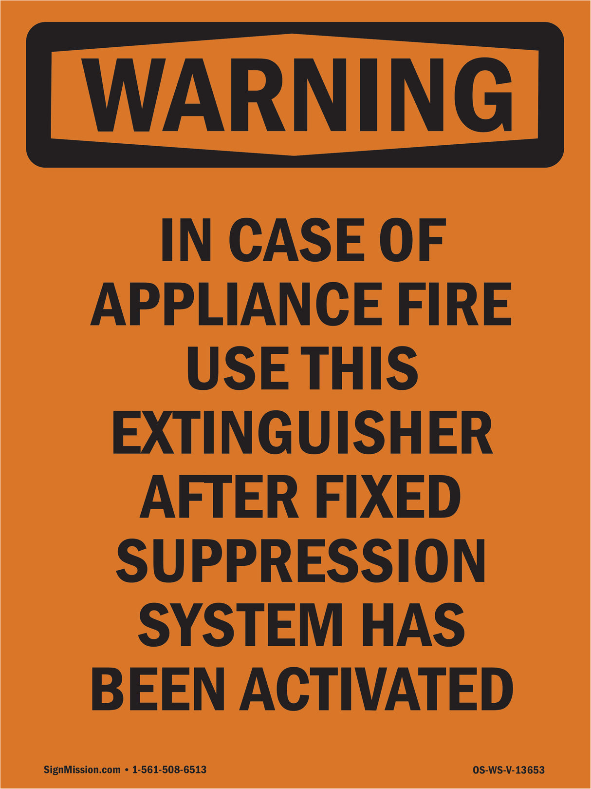 In Case Of Appliance Fire Use This