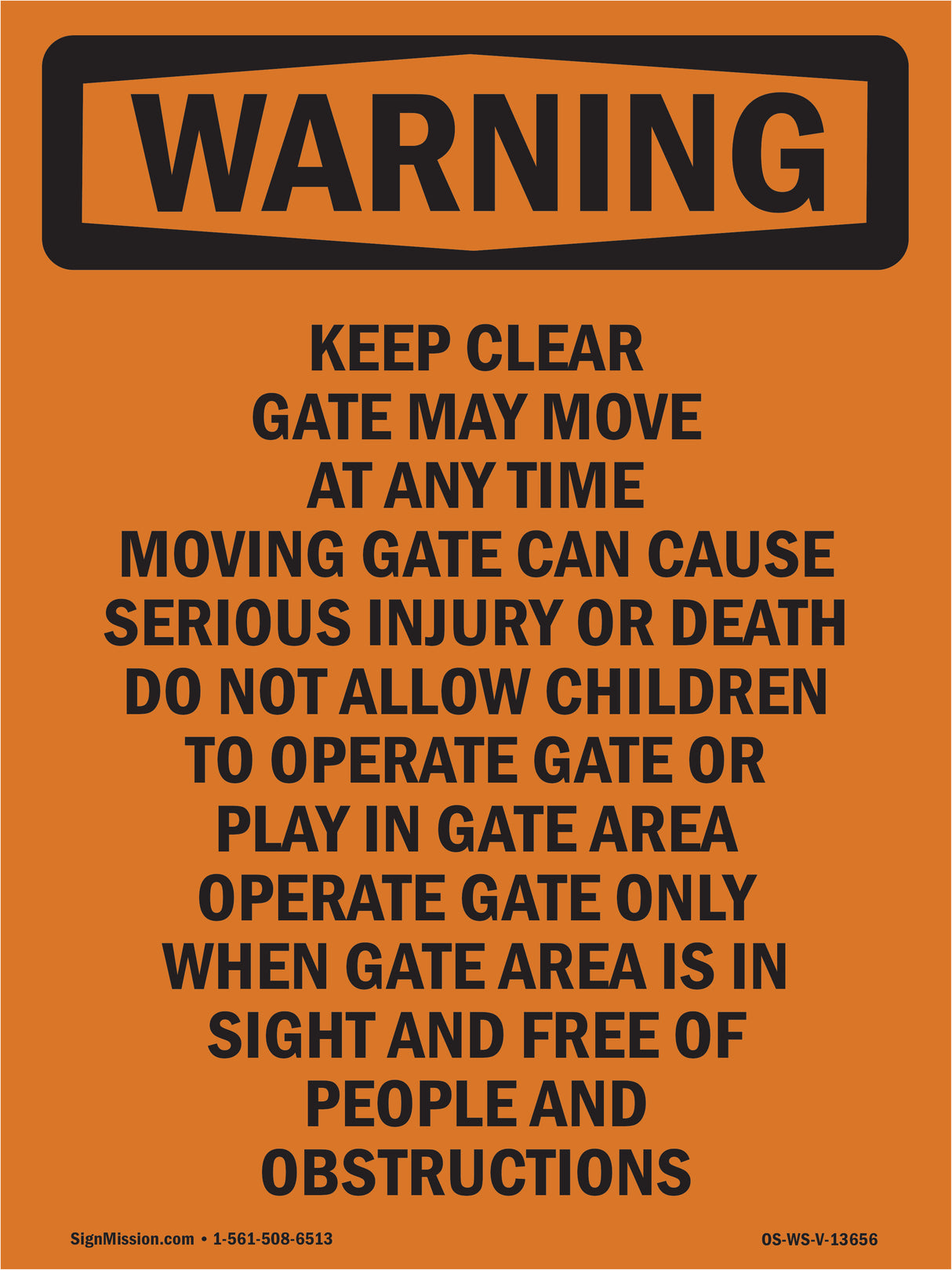 Keep Clear Gate May Move At Any