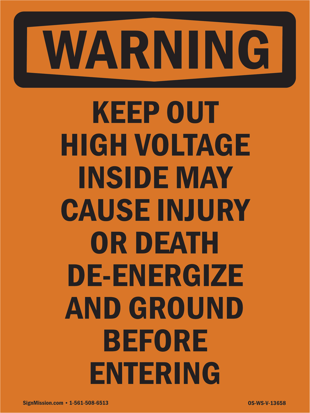 Keep Out High Voltage Inside