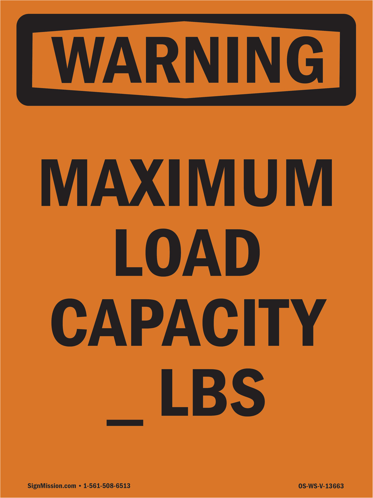 Maximum Load Capacity____ Lbs