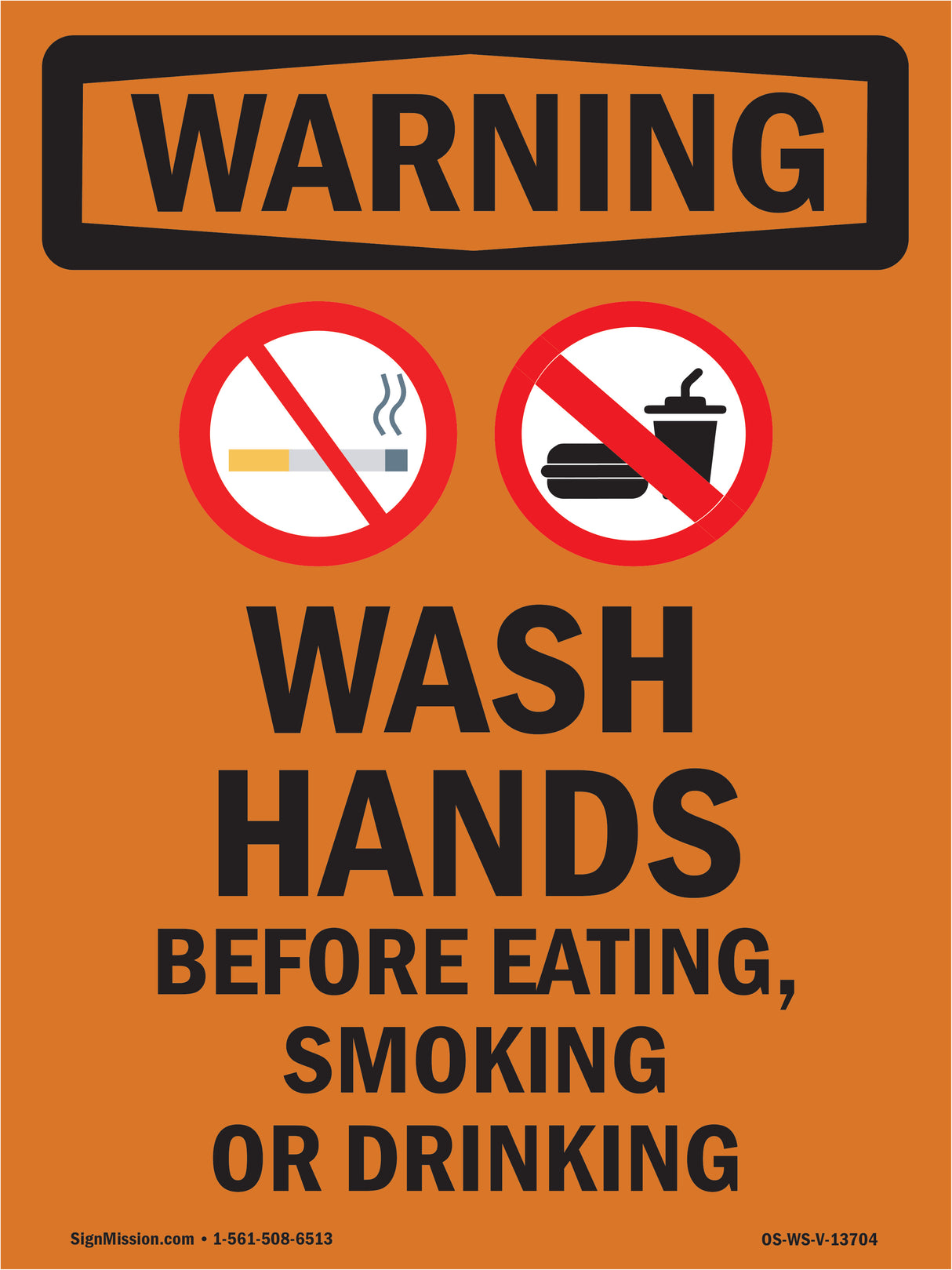 Wash Hands Before Eating Drinking Spanish