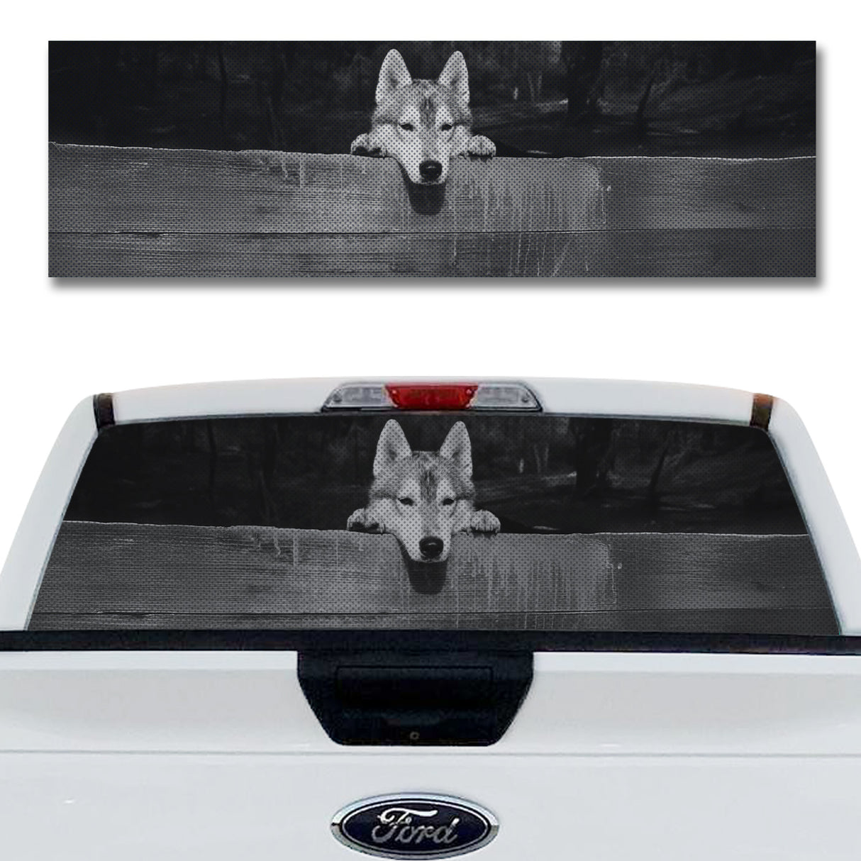 Wolf Peeking Over
