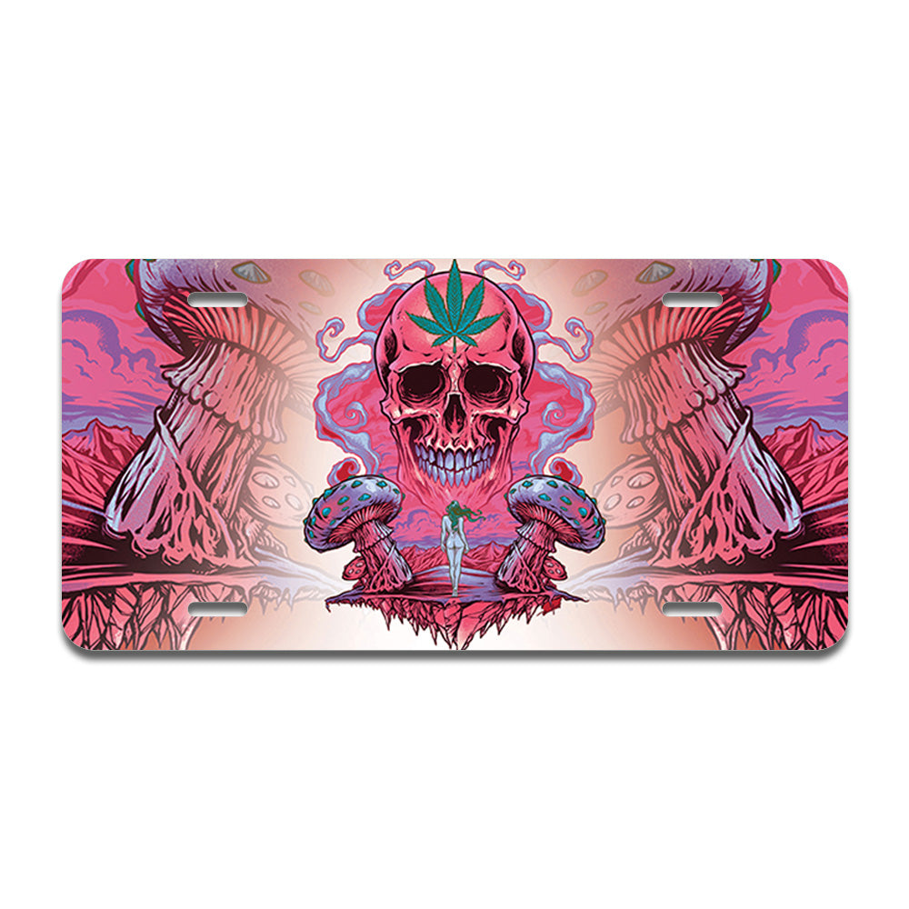 Pink Cannabis Skull