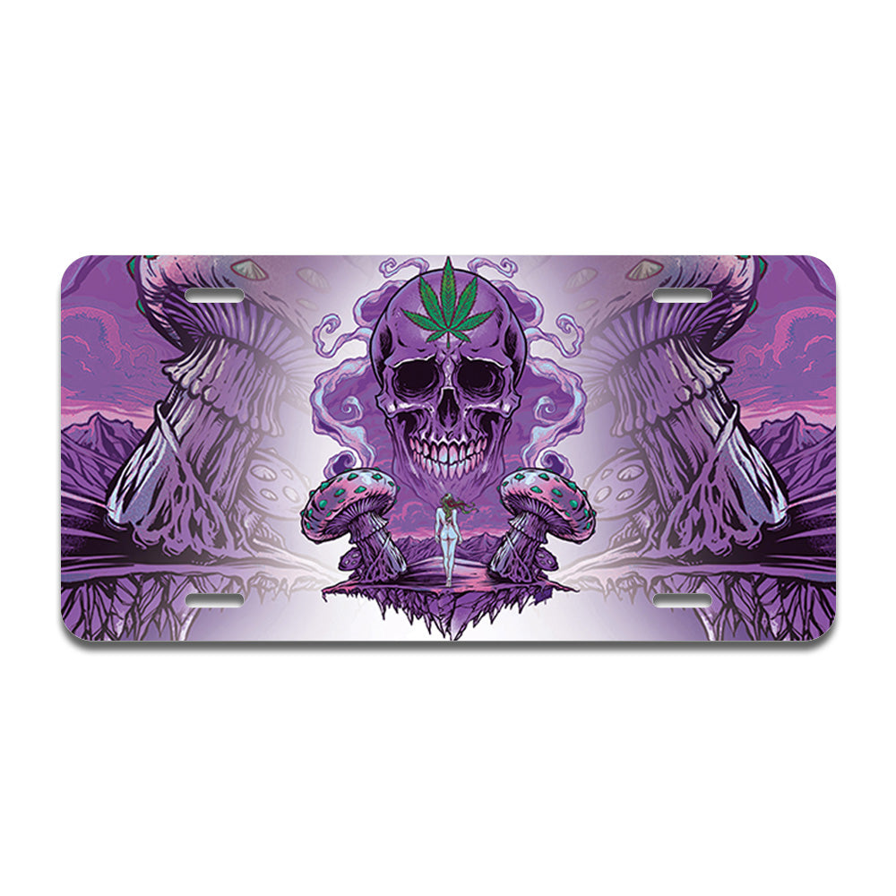 Purple Cannabis Skull
