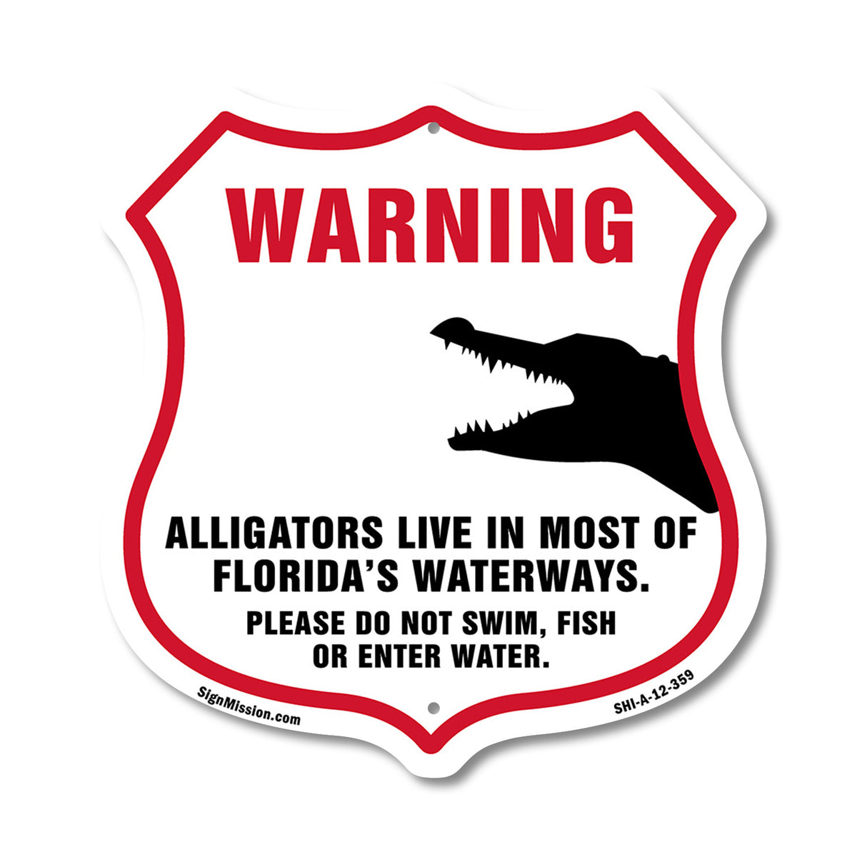 Alligator Warning Warning Alligators Live In Most Of Florida's Waterways. Please Do Not Swim Fish Or Enter Water