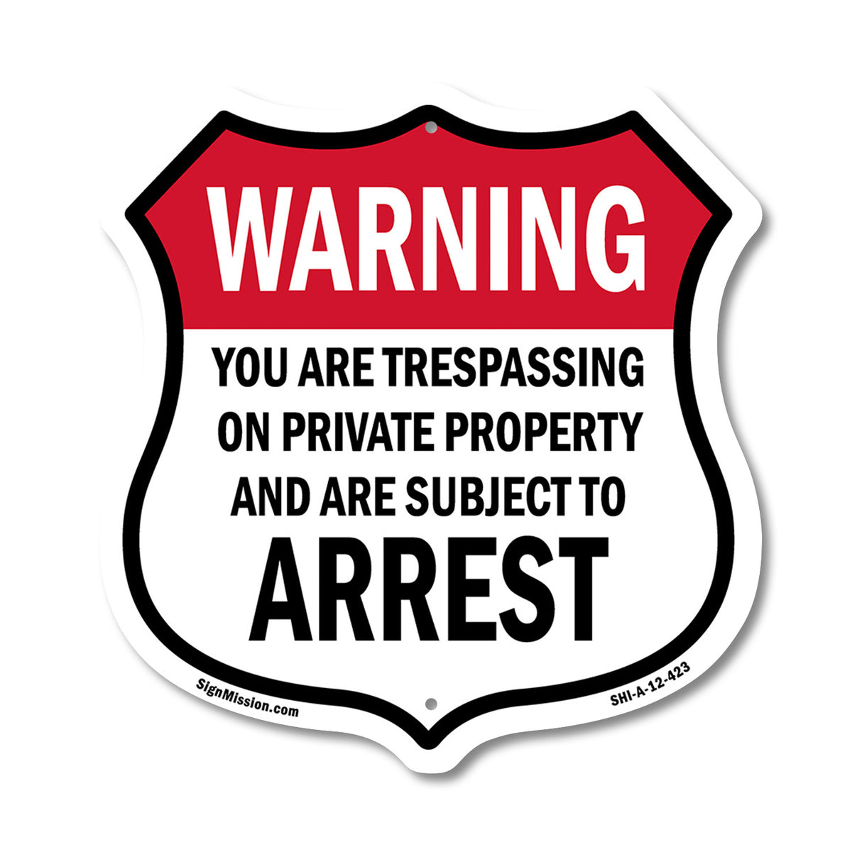 No Trespassing Warning You Are Trespassing On Private Property And Are Subject To Arrest