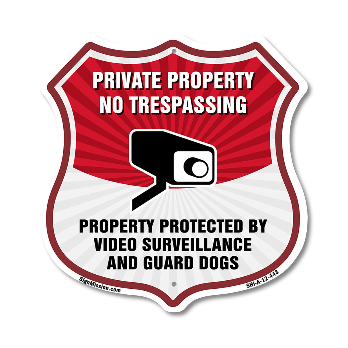 Private Property No Trespassing Property Protected By Video Surveillance And Guard Dogs