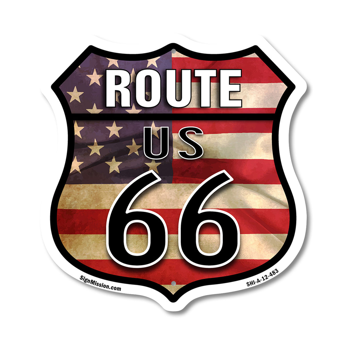 Route Us 66 Flag