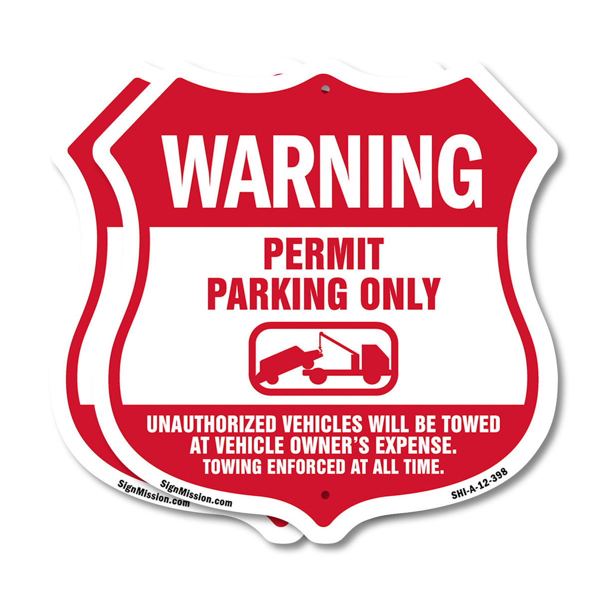 No Parking Without Permit Warning Permit Parking Only Unauthorized Vehicles Will Be Towed At Vehicle Owners Expense