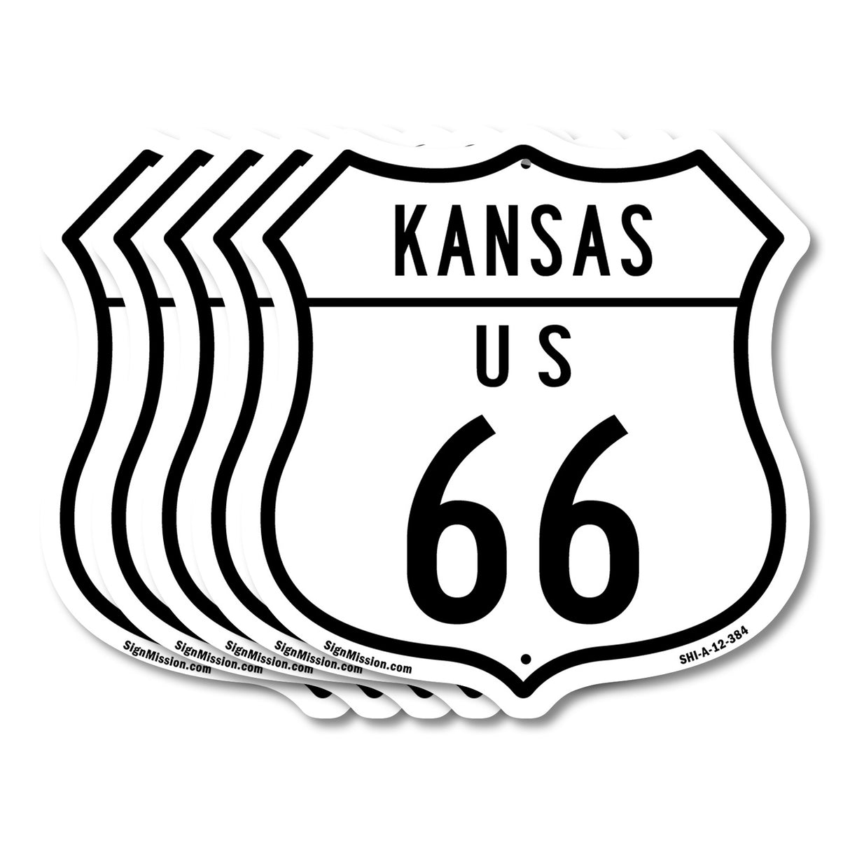 Kansas Route Marker Shield Sign Us 66