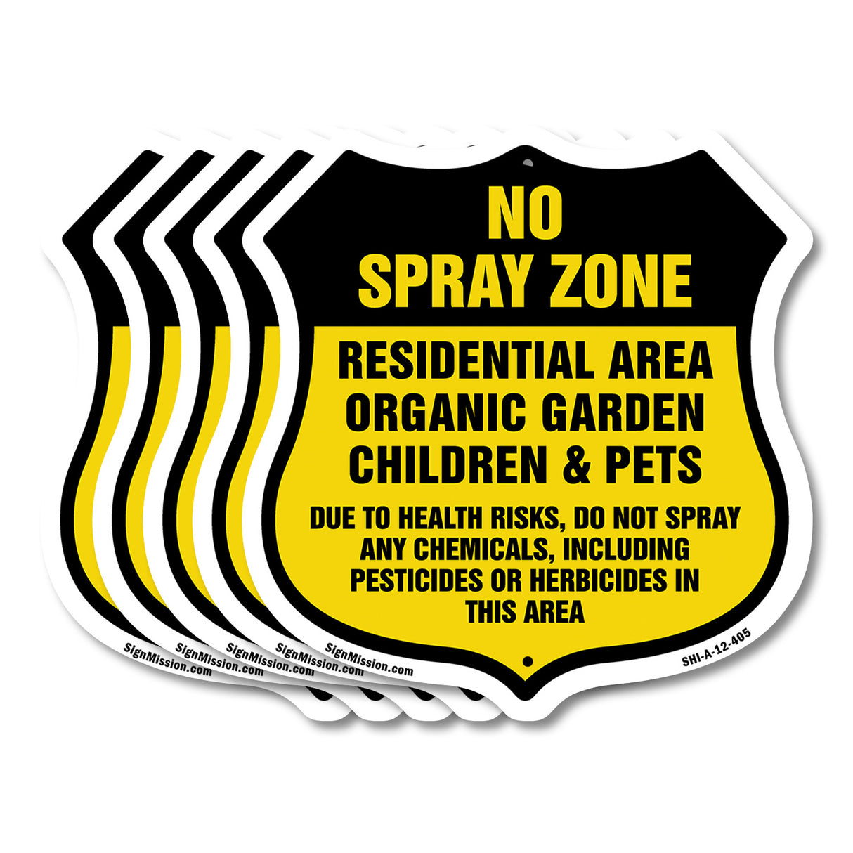 No Spray Shield Sign No Spray Zone Residential Area Organic Garden Children And Pets