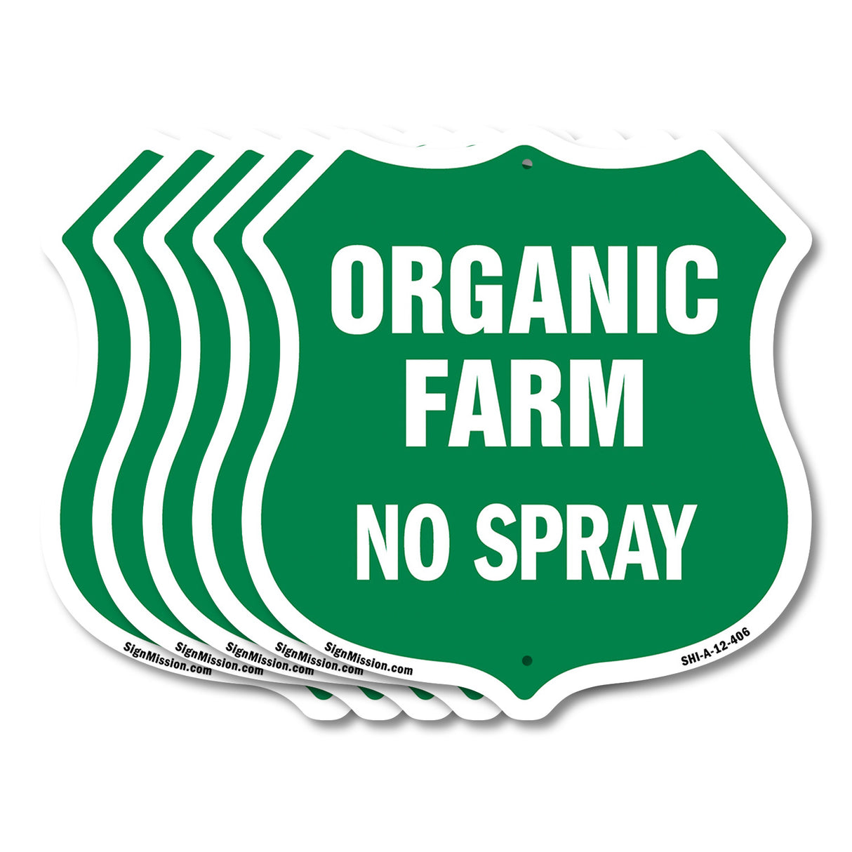 No Spray Shield Sign Organic Farm