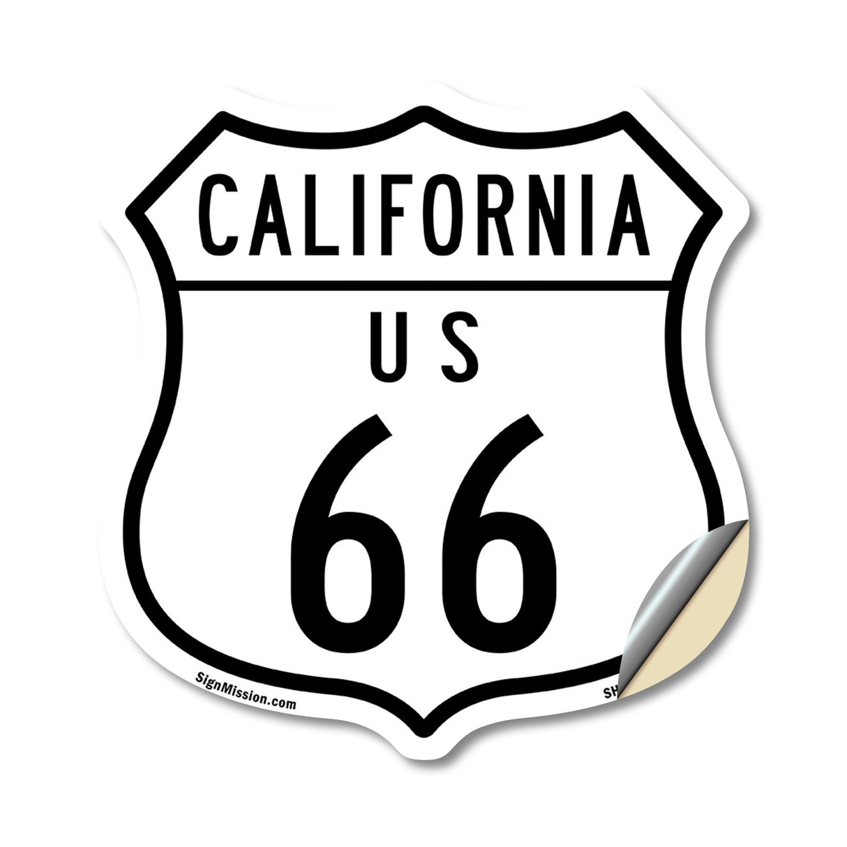 California Route Marker Shield Sign Us 66