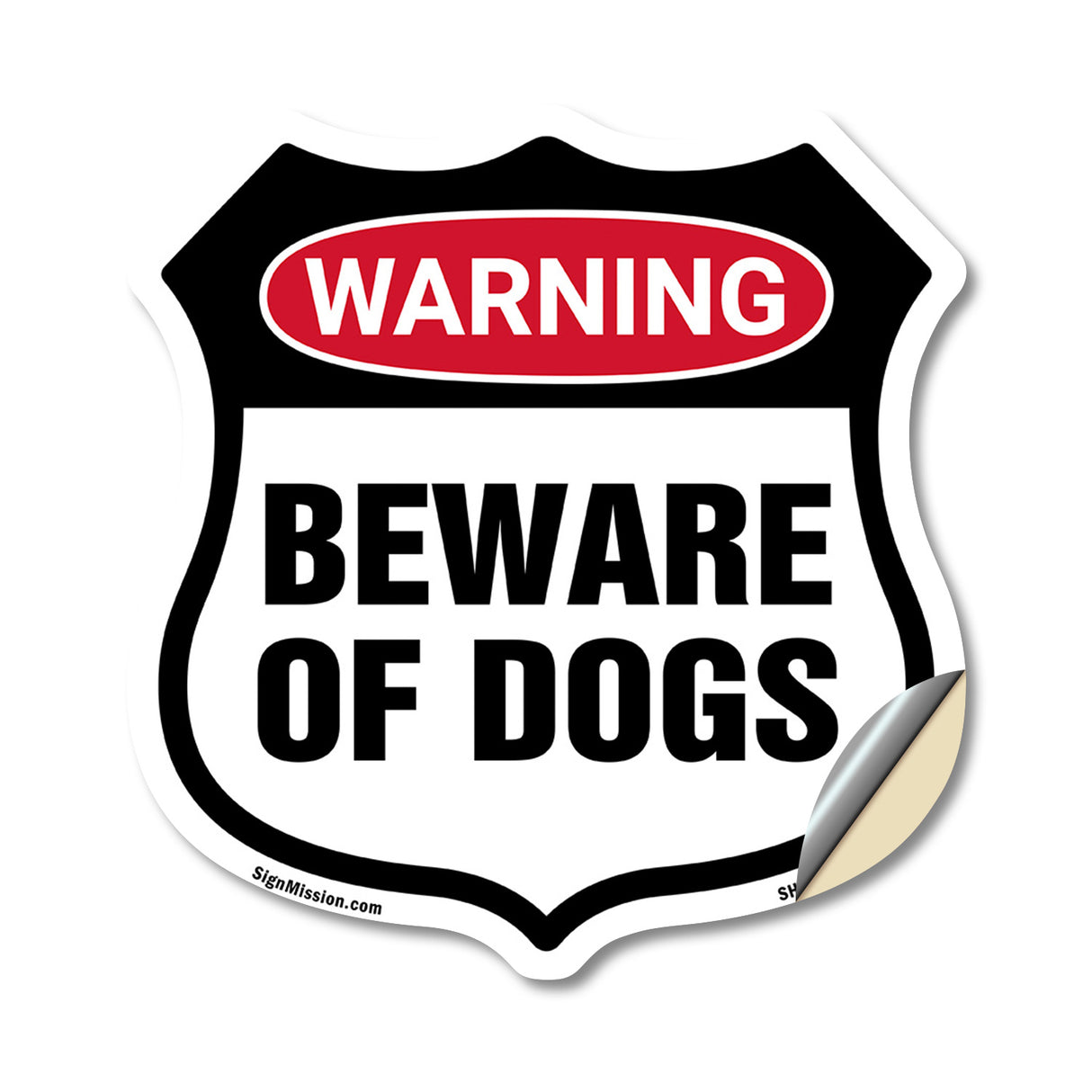 Dog Warning Shield Sign Beware Of Dogs