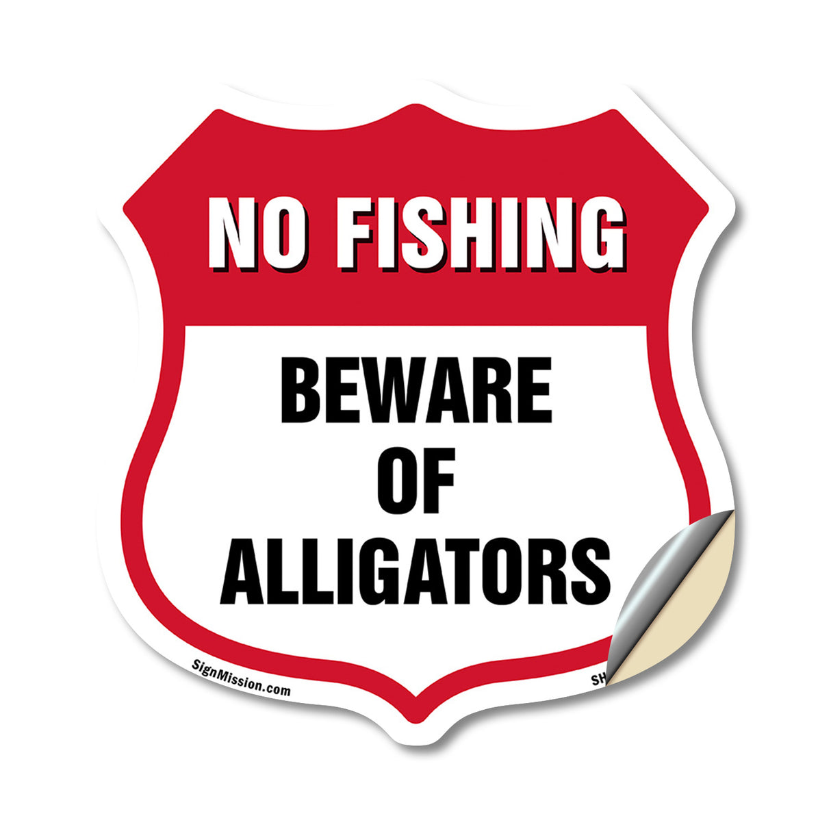No Fishing Shield Sign Beware Of Alligators