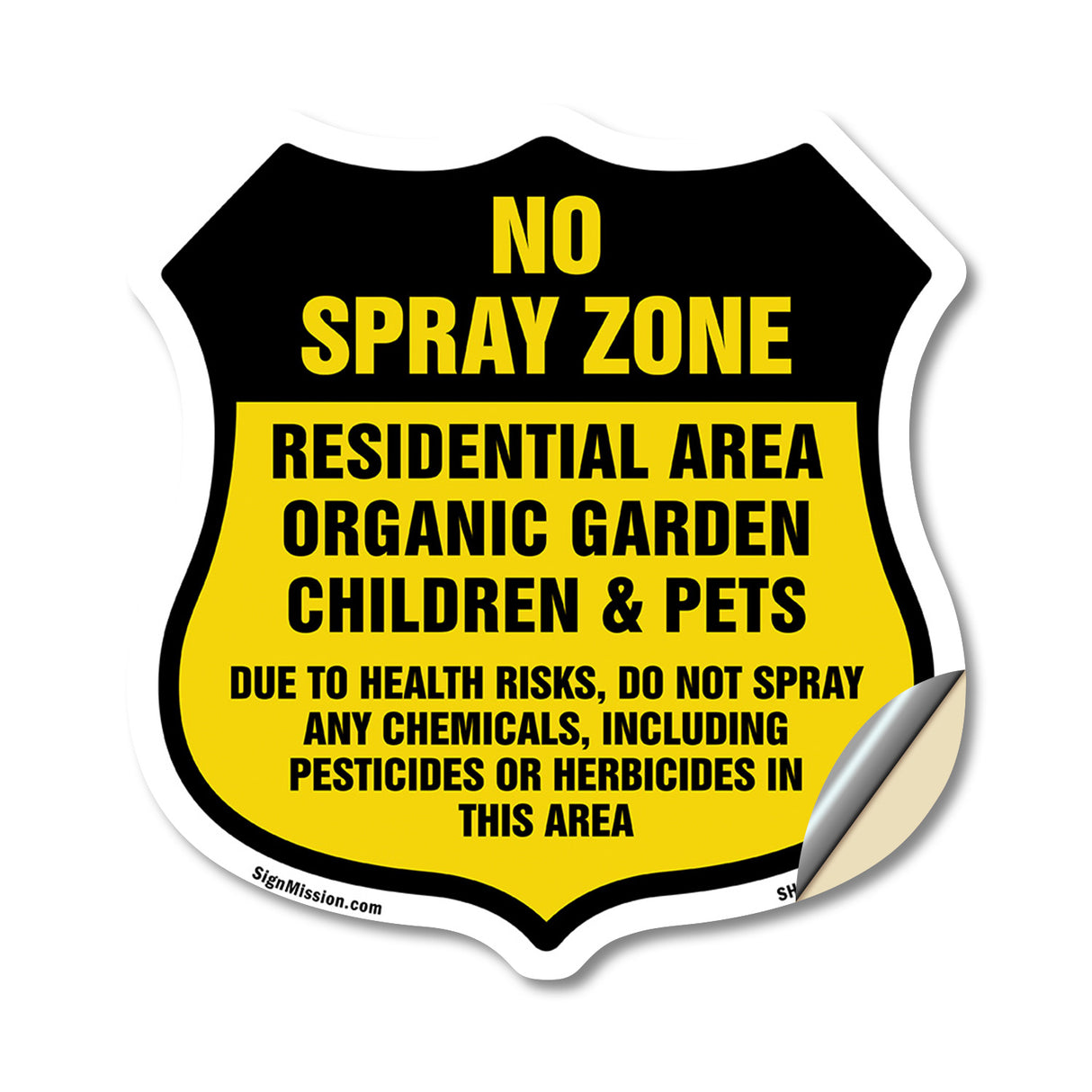 No Spray Shield Sign No Spray Zone Residential Area Organic Garden Children And Pets