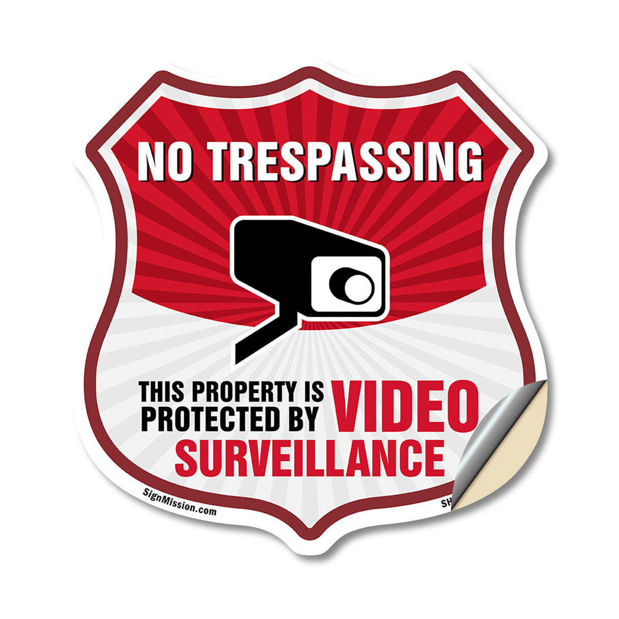 No Trespassing Shield Sign This Property Is Protected By Video Surveillance