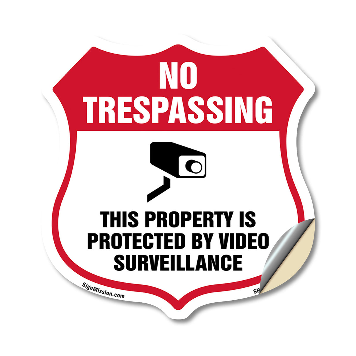 No Trespassing Shield Sign This Property Is Protected By Video Surveillance