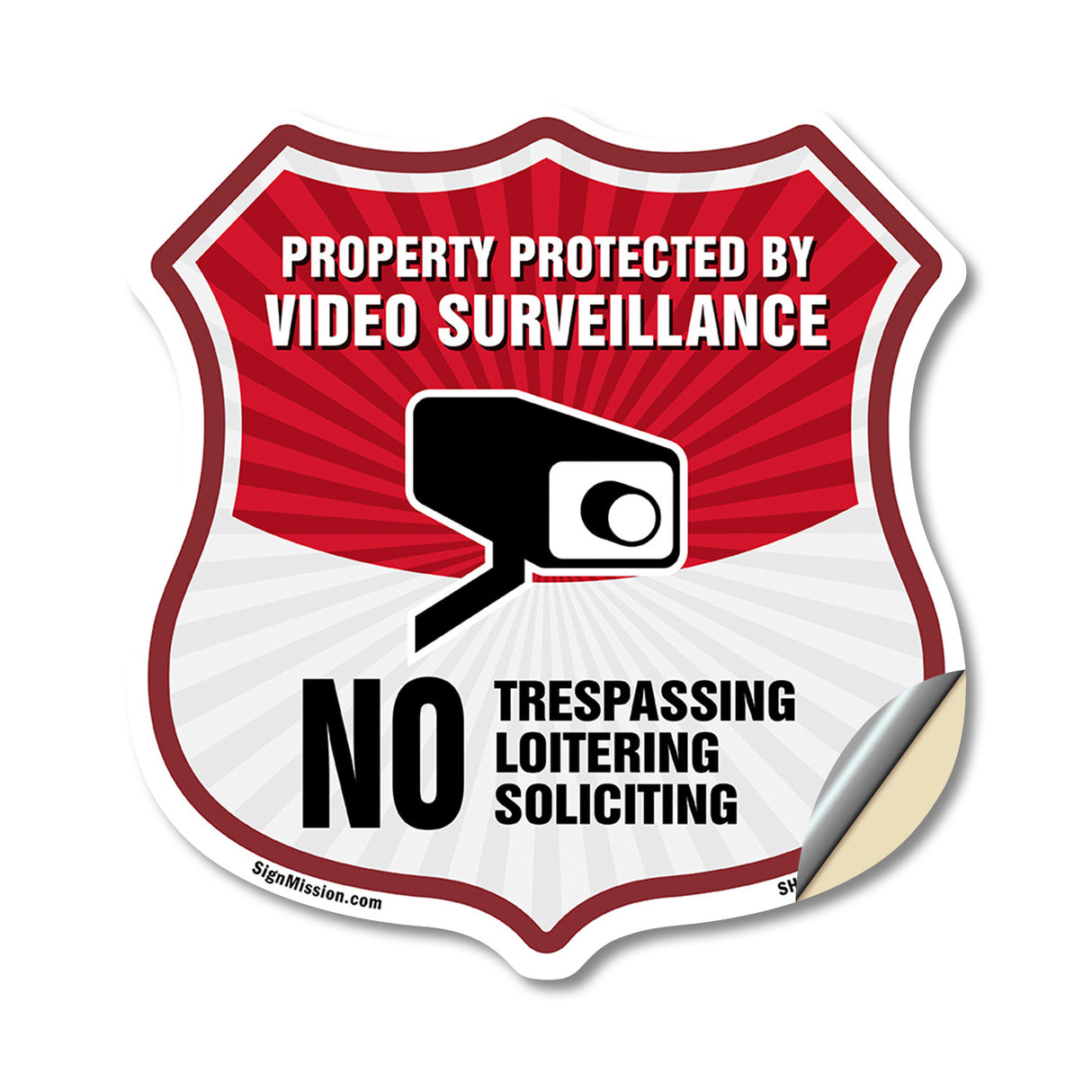 Video Surveillance Property Protected By Video Surveillance. No Trespassing Loitering Soliciting