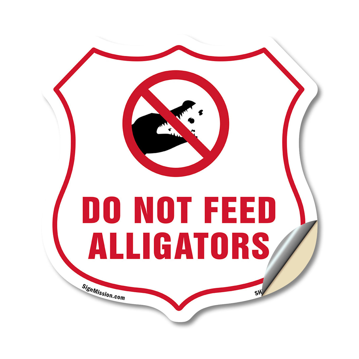 Alligator Warning Shield Sign Do Not Feed Alligators