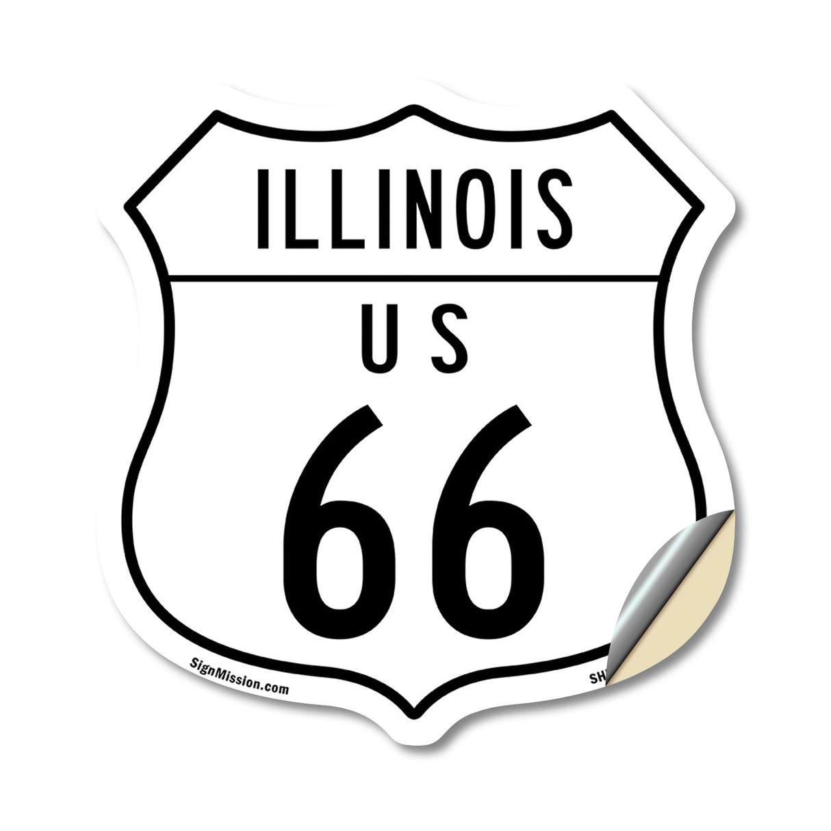 Illinois Route Marker Shield Sign Us 66