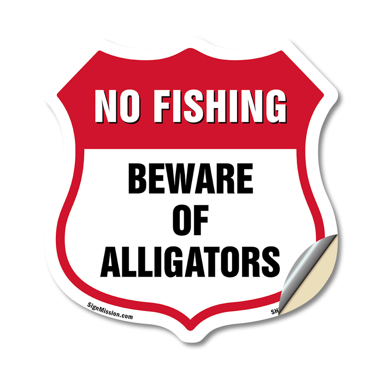 No Fishing Shield Sign Beware Of Alligators