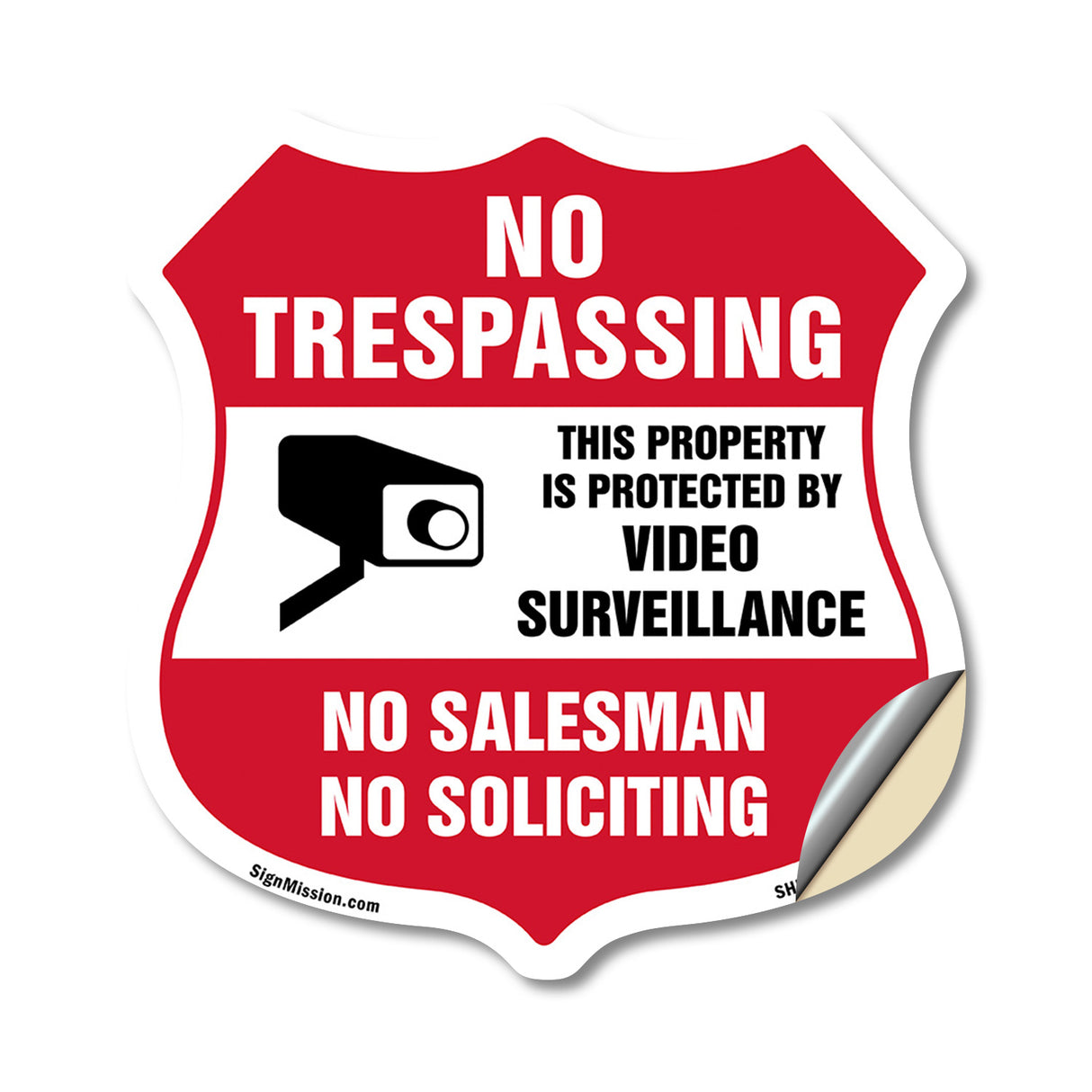 No Trespassing Sign This Property Is Protected By Video Surveillance No Salesman No Soliciting