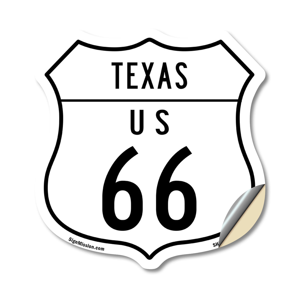 Texas Route Marker Shield Sign Us 66