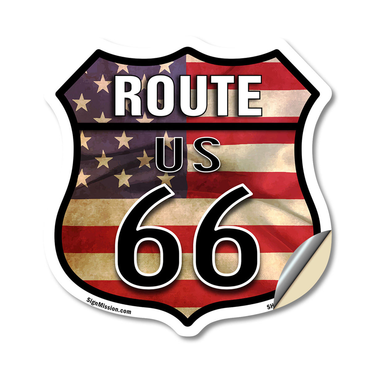Route Us 66 Flag