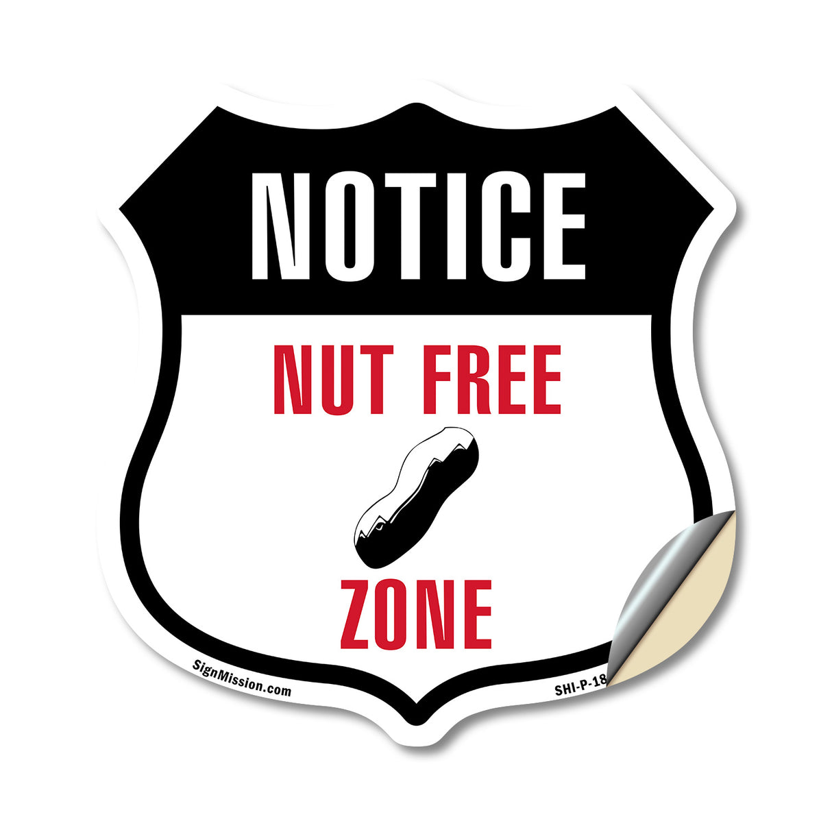 Notice Nut Free Zone