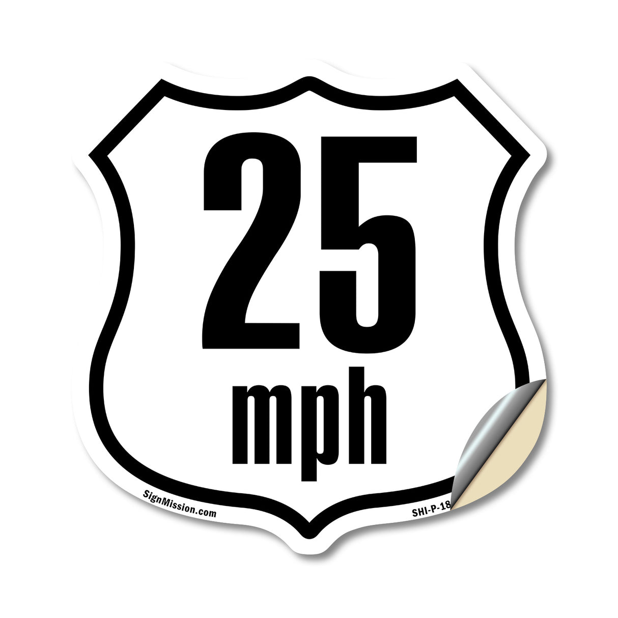 25 MPH Miles Per Hour
