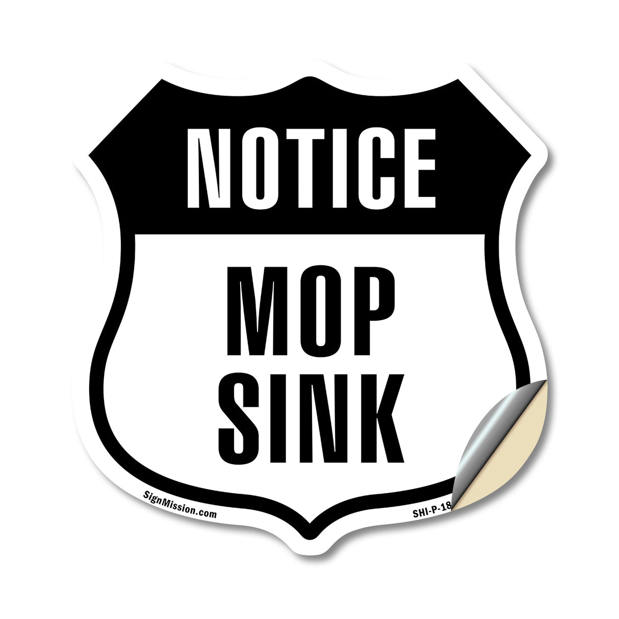 Notice Mop Sink
