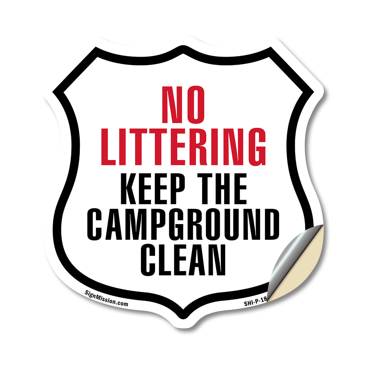 No Littering Keep the Campground Clean