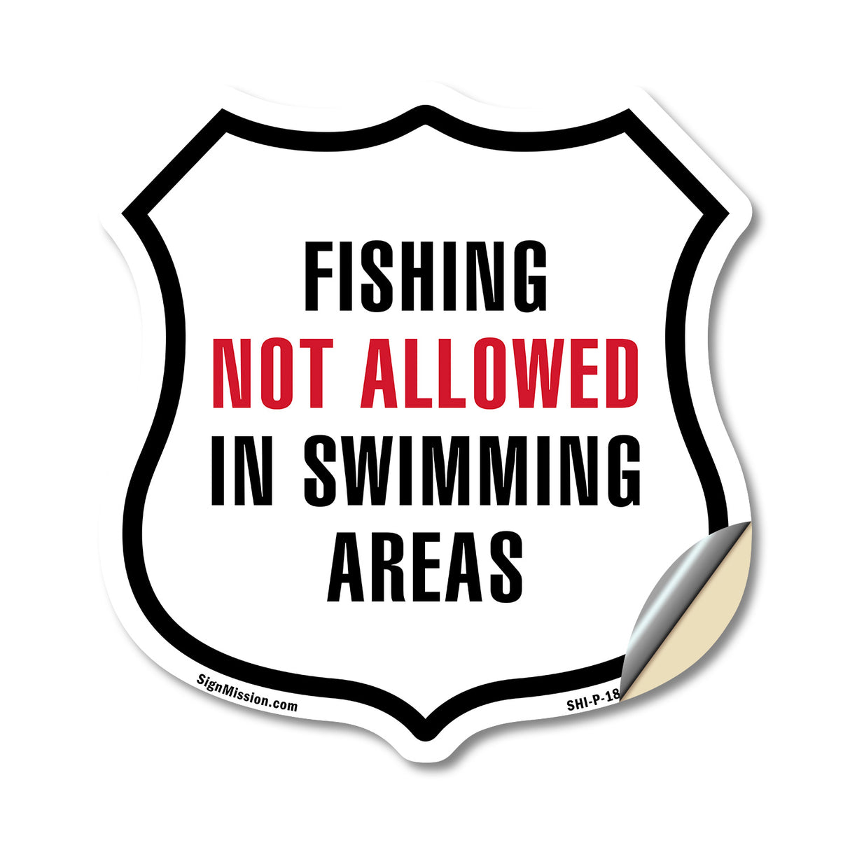 Fishing Not Allowed in Swimming Areas