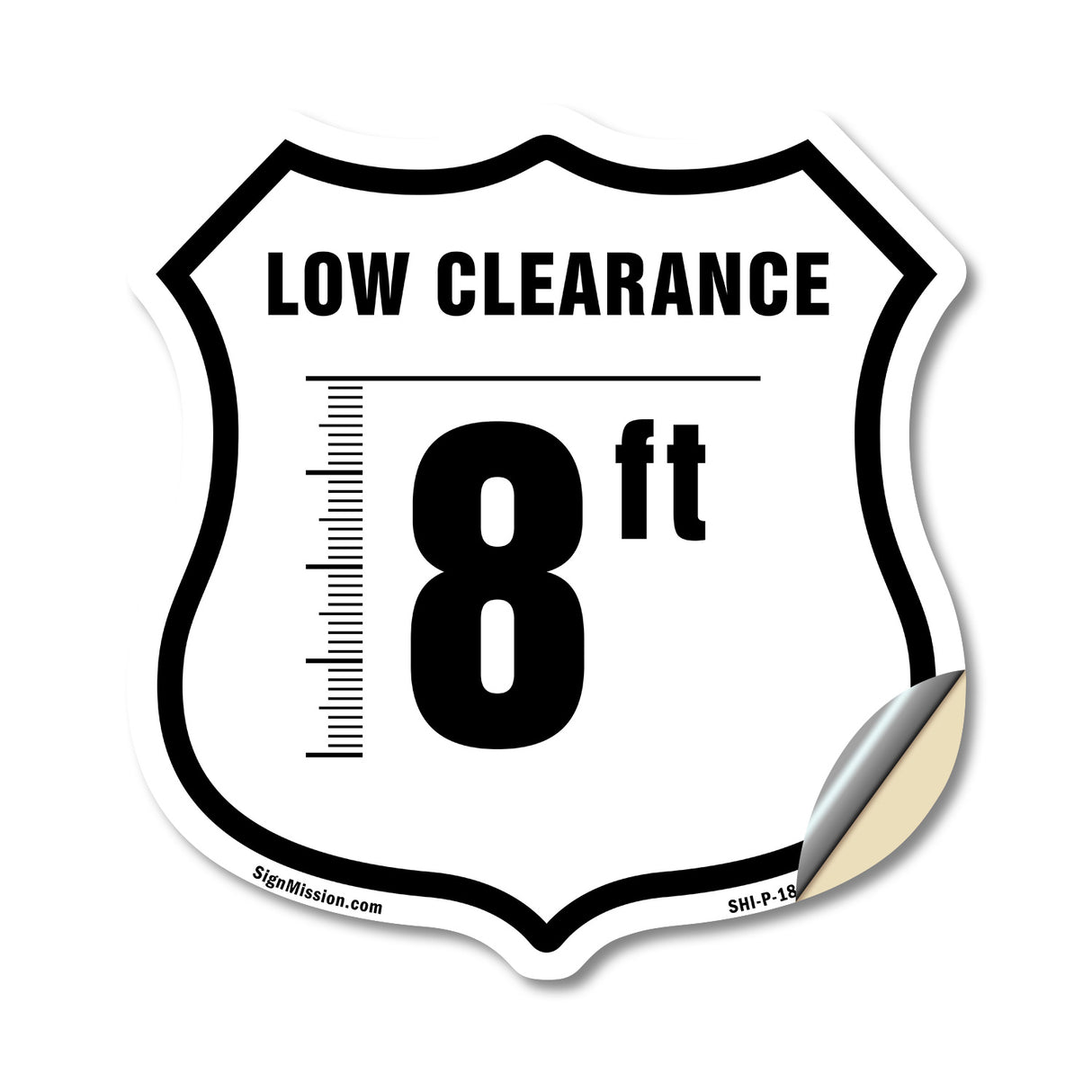 Caution Low Clearance 8 ft