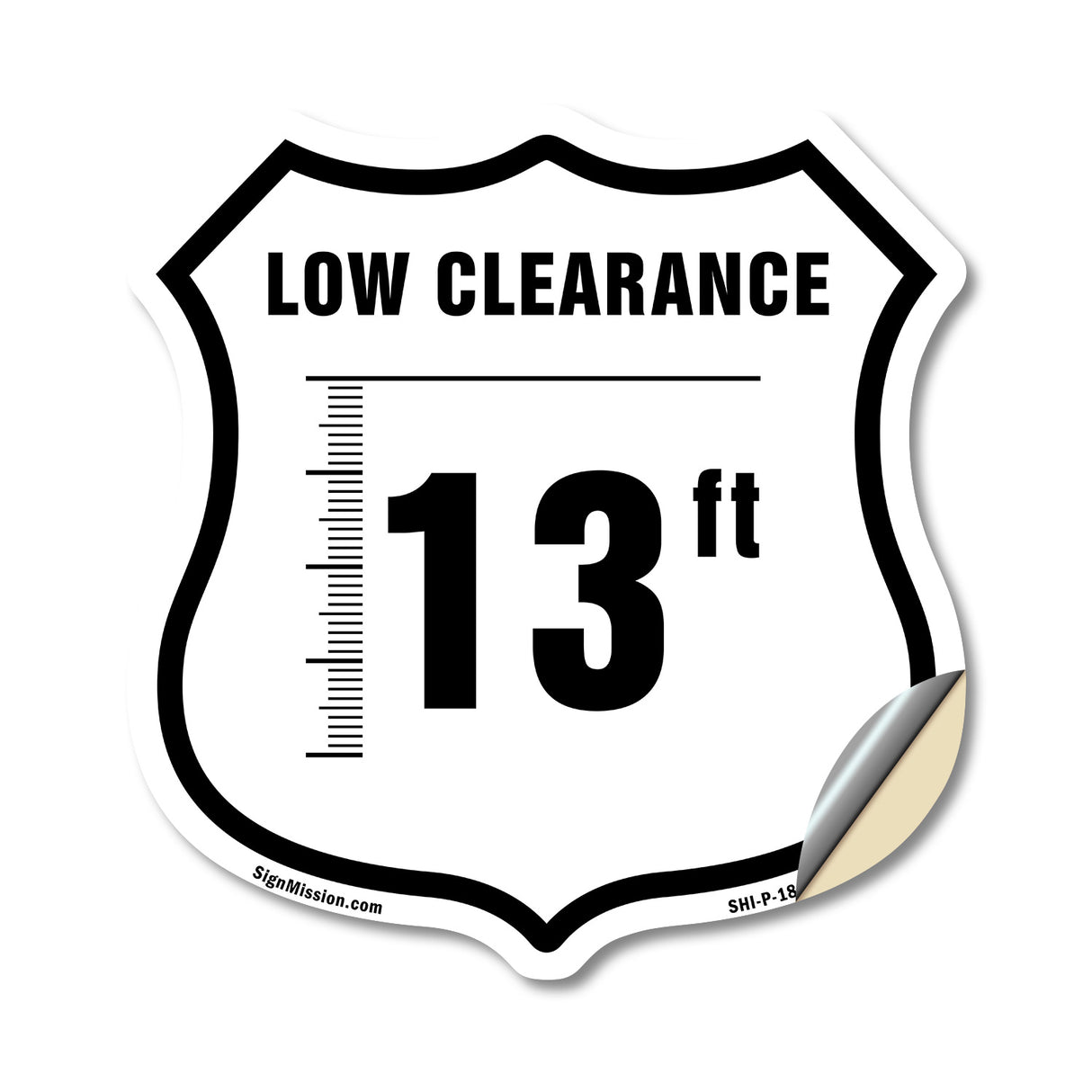 Caution Low Clearance 13 ft Feet