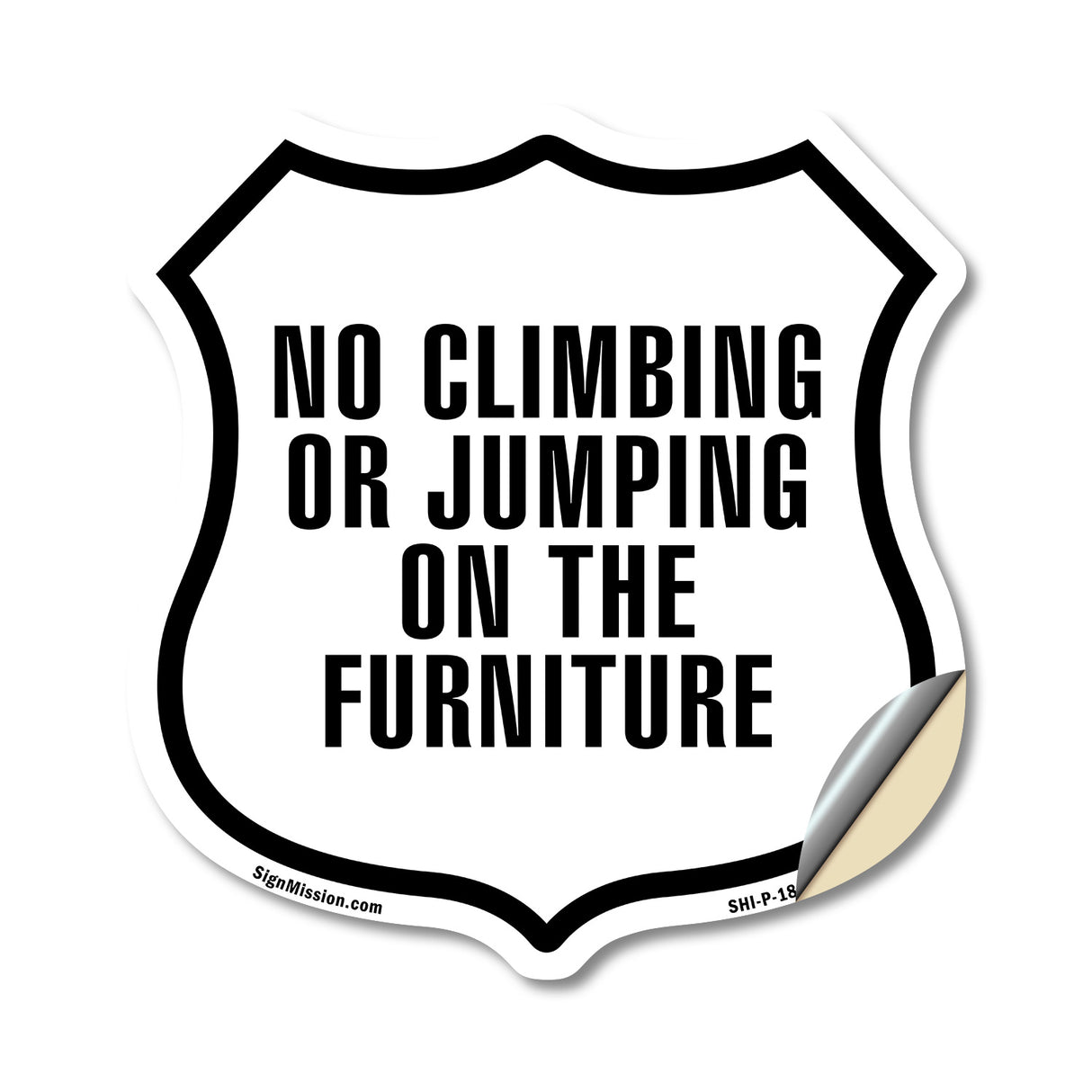 No Climbing or Jumping on the Furniture