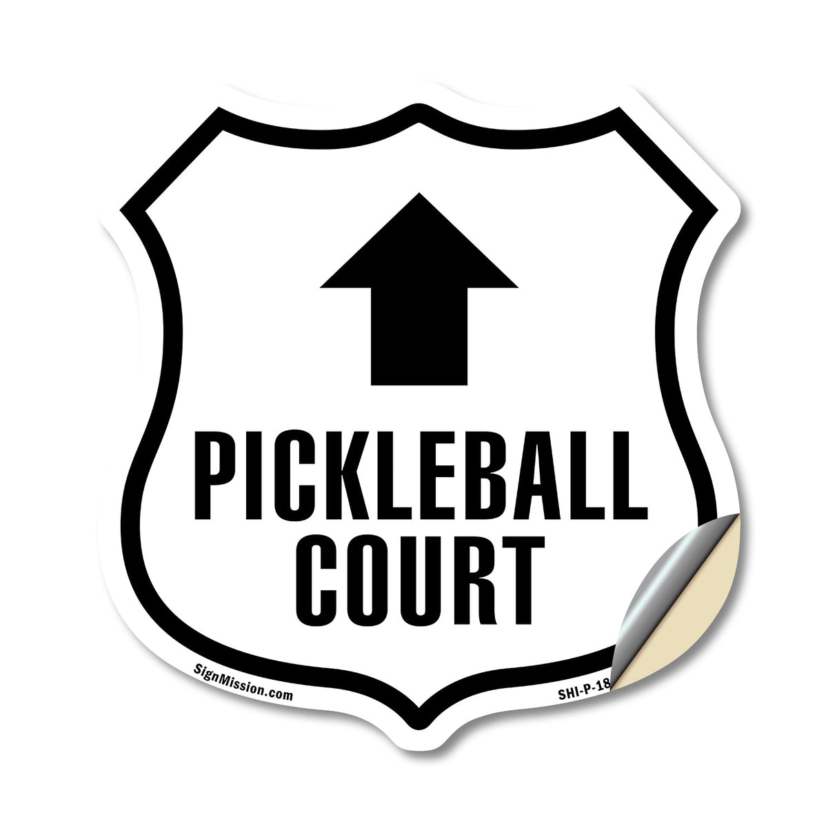 Pickleball Court Up Arrow