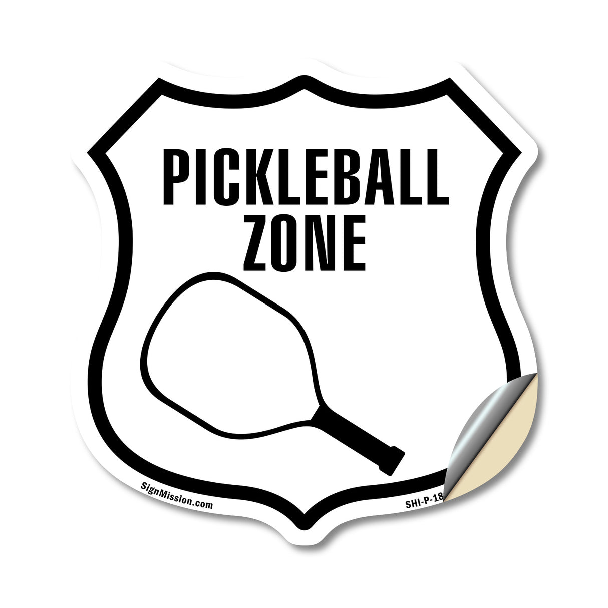 Pickleball Zone with Racquet Graphic