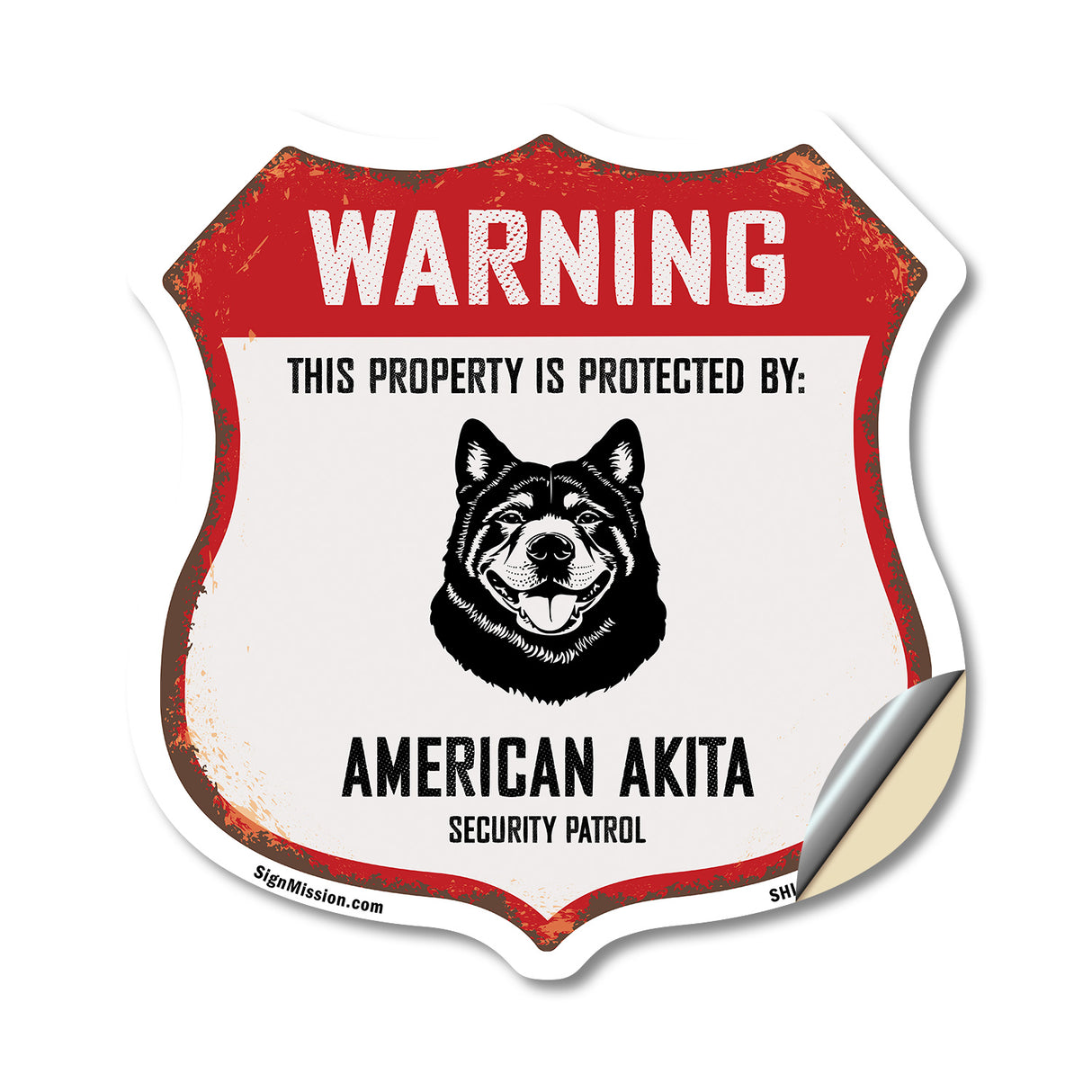 Warning This Property is Protected by American Akita